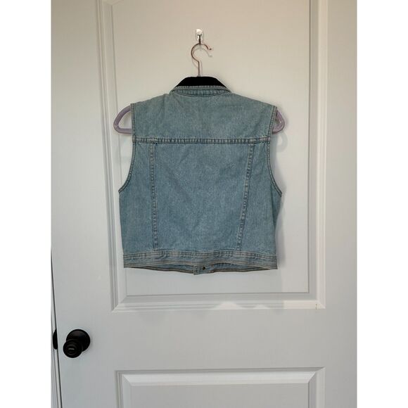 Accessory Lady Vintage Denim Vest Equestrian Horse Bit Detail Size Large - Picture 2 of 7